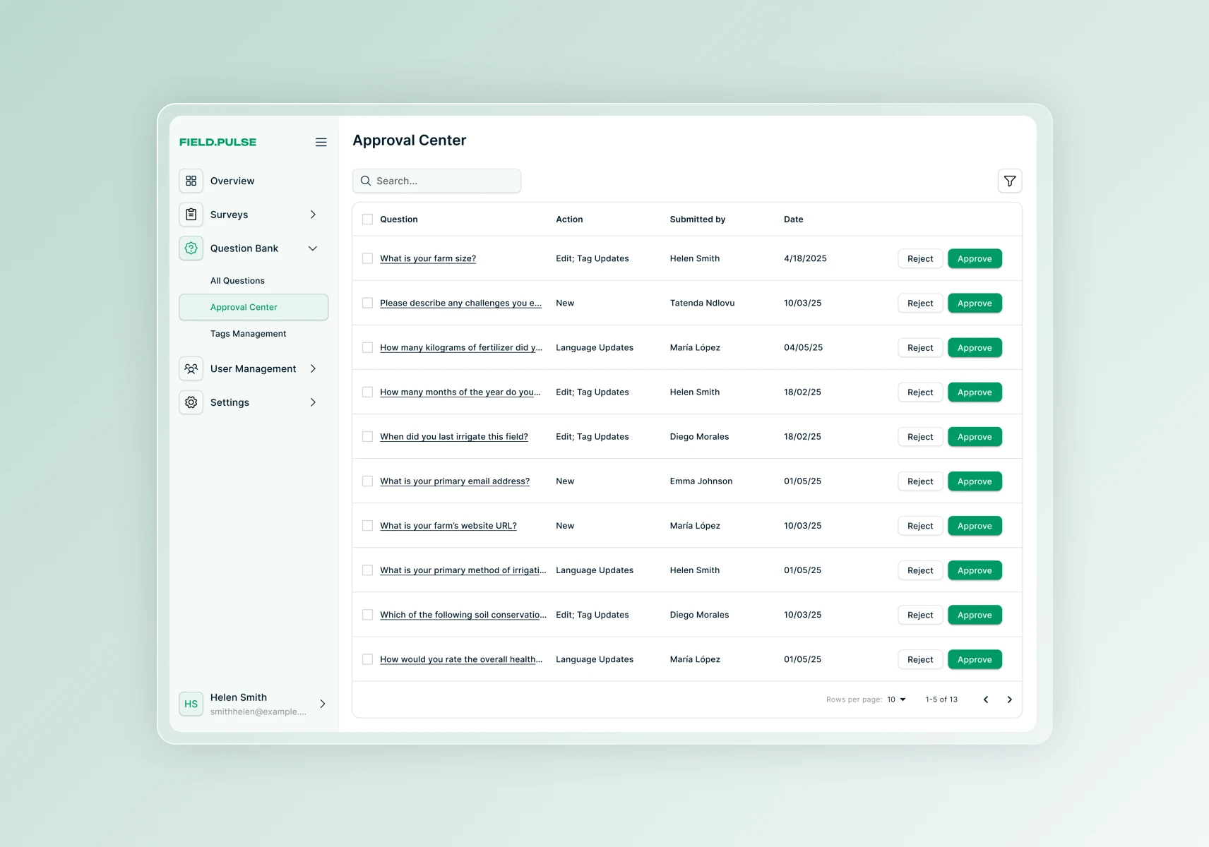 approval center