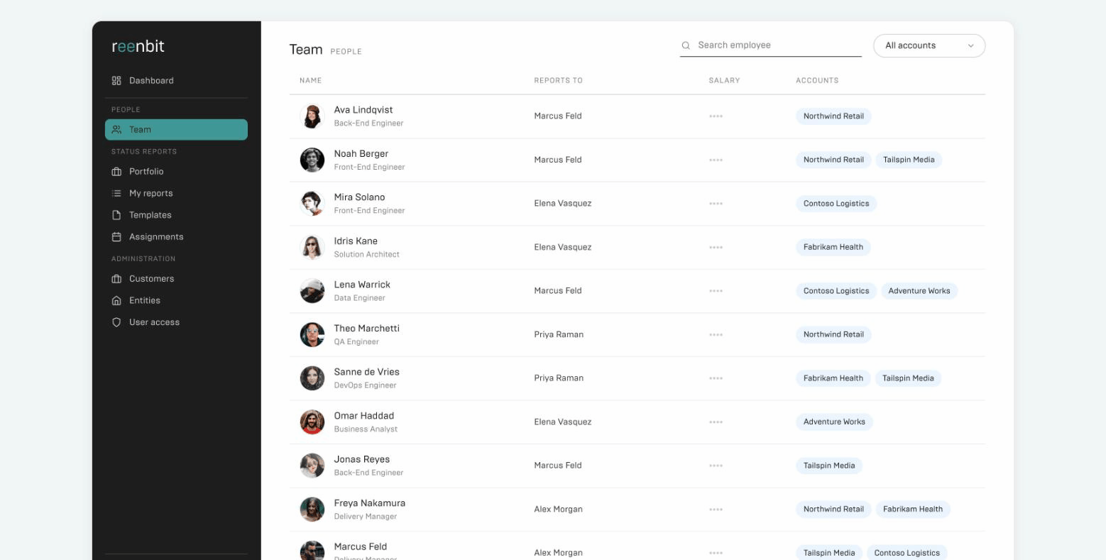 Status Reporting Demo